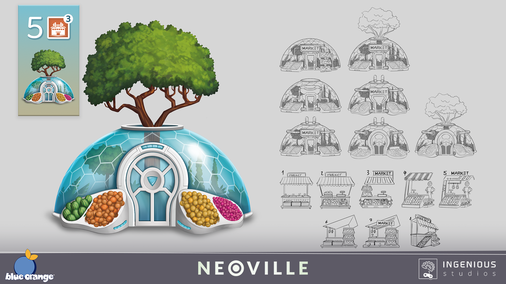 Neoville Board Game Art