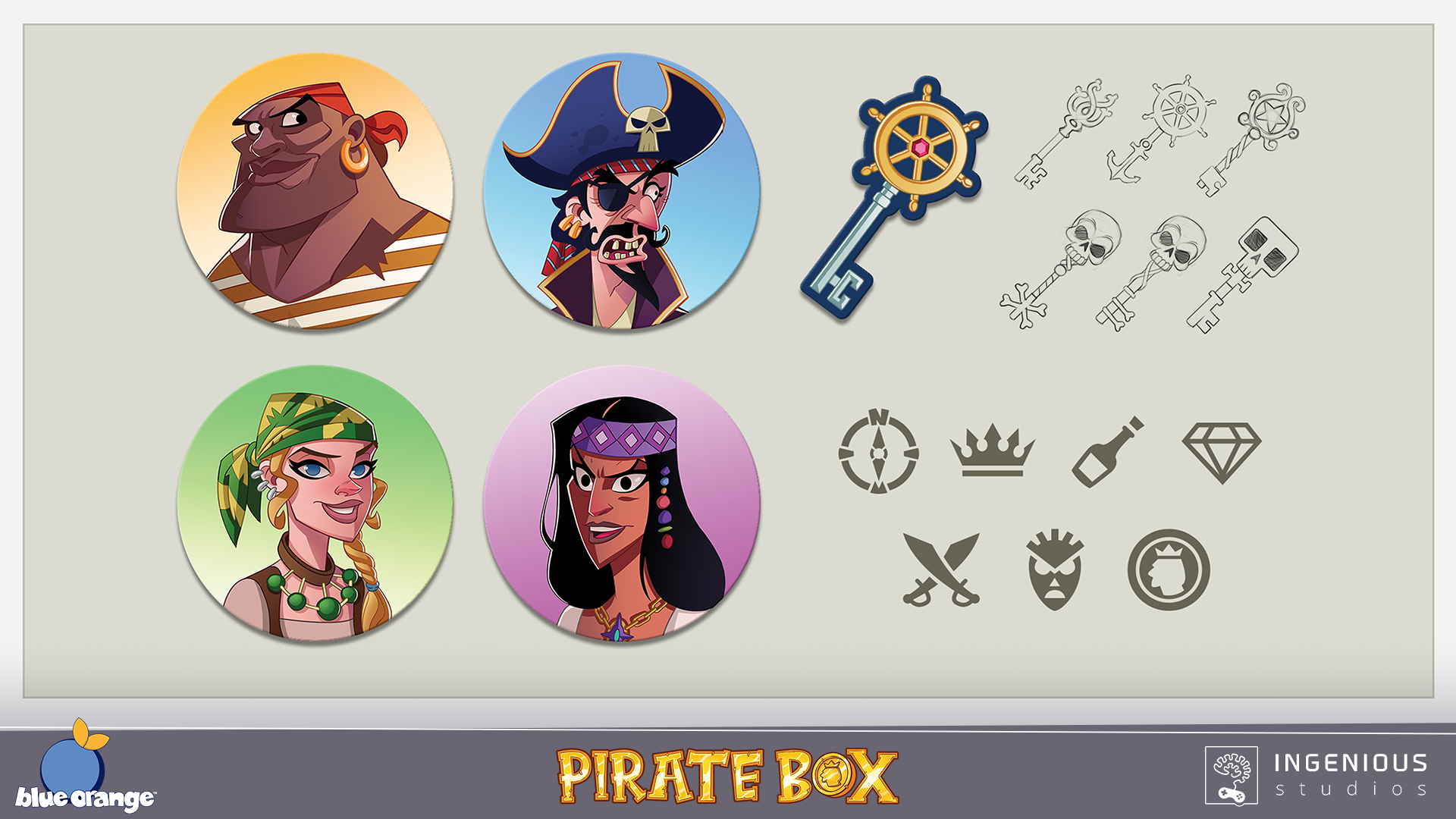 Pirate Box Board Game Art